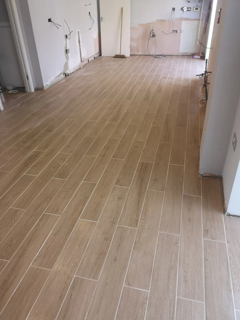 wooden plank tiles completed near swansea