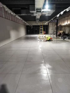 large format commercial tiling job completed in the uk